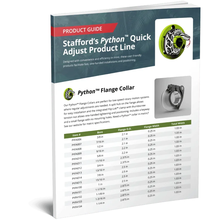 Product Guide: Stafford's Python Quick Adjust Product Line